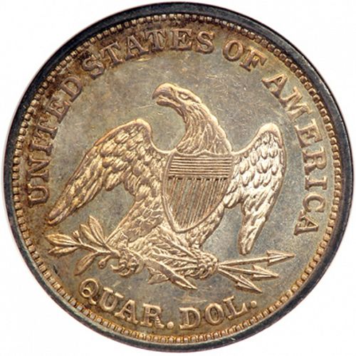 25 cent Reverse Image minted in UNITED STATES in 1839 (Seated Liberty - No drapery)  - The Coin Database