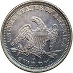 25 cent Reverse Image minted in UNITED STATES in 1840O (Seated Liberty - Drapery added)  - The Coin Database