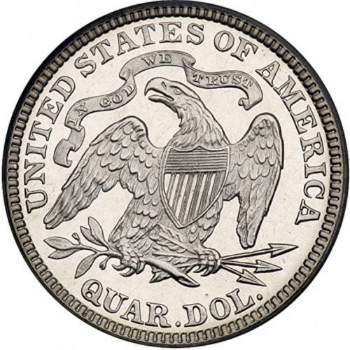 25 cent Reverse Image minted in UNITED STATES in 1879 (Seated Liberty - Arrows at date removed)  - The Coin Database