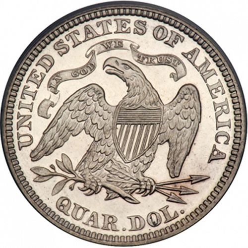 25 cent Reverse Image minted in UNITED STATES in 1880 (Seated Liberty - Arrows at date removed)  - The Coin Database