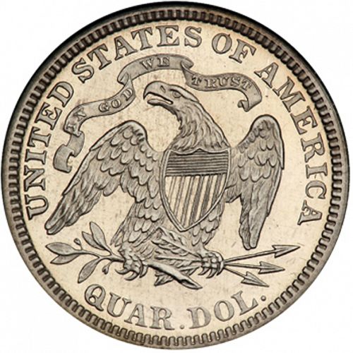 25 cent Reverse Image minted in UNITED STATES in 1882 (Seated Liberty - Arrows at date removed)  - The Coin Database