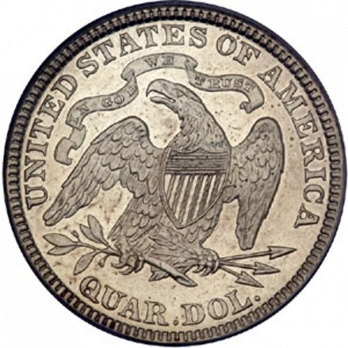 25 cent Reverse Image minted in UNITED STATES in 1884 (Seated Liberty - Arrows at date removed)  - The Coin Database