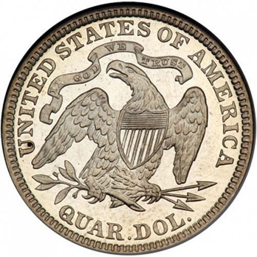25 cent Reverse Image minted in UNITED STATES in 1888 (Seated Liberty - Arrows at date removed)  - The Coin Database