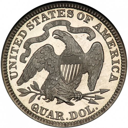 25 cent Reverse Image minted in UNITED STATES in 1890 (Seated Liberty - Arrows at date removed)  - The Coin Database