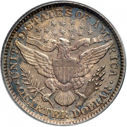 25 cent Reverse Image minted in UNITED STATES in 1892O (Barber)  - The Coin Database