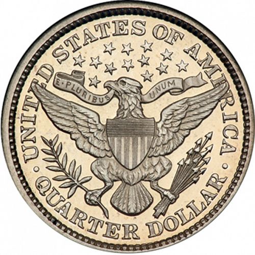 25 cent Reverse Image minted in UNITED STATES in 1893 (Barber)  - The Coin Database
