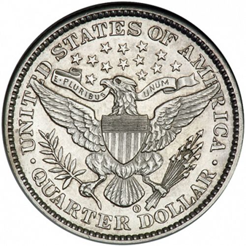 25 cent Reverse Image minted in UNITED STATES in 1893O (Barber)  - The Coin Database