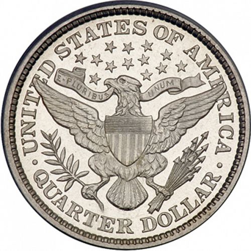 25 cent Reverse Image minted in UNITED STATES in 1894 (Barber)  - The Coin Database
