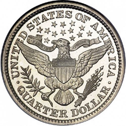25 cent Reverse Image minted in UNITED STATES in 1896 (Barber)  - The Coin Database