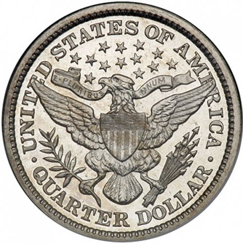 25 cent Reverse Image minted in UNITED STATES in 1897 (Barber)  - The Coin Database
