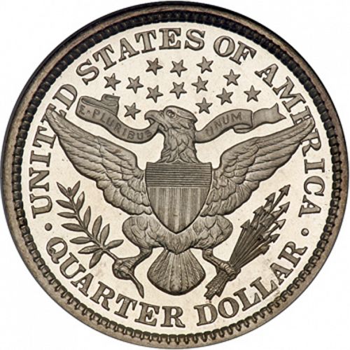 25 cent Reverse Image minted in UNITED STATES in 1898 (Barber)  - The Coin Database