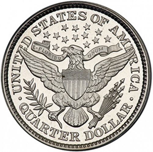 25 cent Reverse Image minted in UNITED STATES in 1899 (Barber)  - The Coin Database