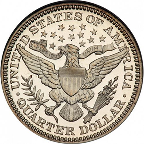 25 cent Reverse Image minted in UNITED STATES in 1901 (Barber)  - The Coin Database