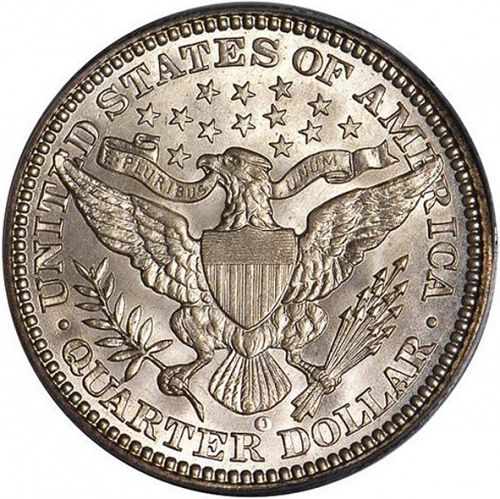 25 cent Reverse Image minted in UNITED STATES in 1902O (Barber)  - The Coin Database