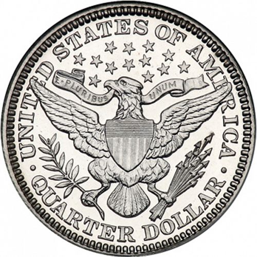 25 cent Reverse Image minted in UNITED STATES in 1905 (Barber)  - The Coin Database