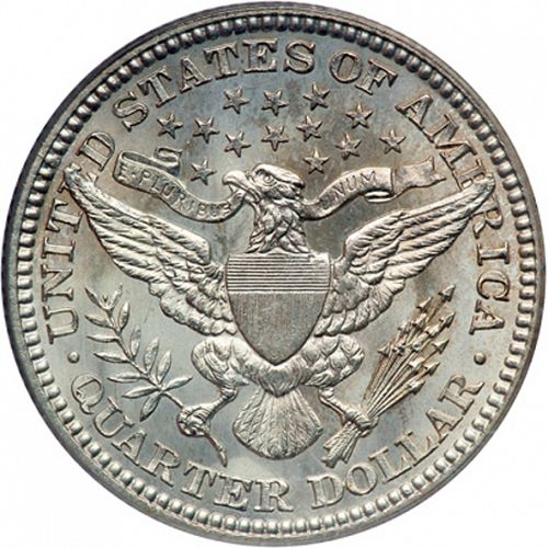 25 cent Reverse Image minted in UNITED STATES in 1906 (Barber)  - The Coin Database