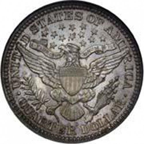 25 cent Reverse Image minted in UNITED STATES in 1909S (Barber)  - The Coin Database