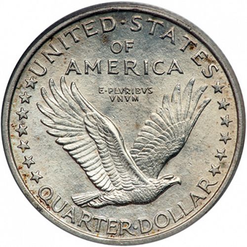 25 cent Reverse Image minted in UNITED STATES in 1917 (Standing Liberty - Type I)  - The Coin Database