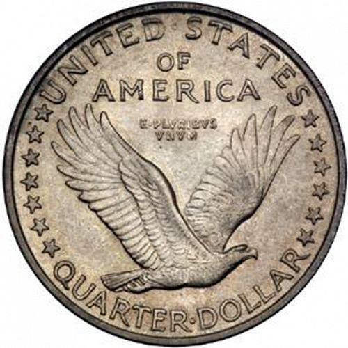 25 cent Reverse Image minted in UNITED STATES in 1917D (Standing Liberty - Type I)  - The Coin Database