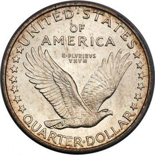 25 cent Reverse Image minted in UNITED STATES in 1917S (Standing Liberty - Type I)  - The Coin Database