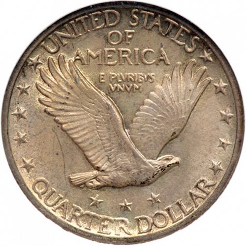 25 cent Reverse Image minted in UNITED STATES in 1917S (Standing Liberty - Type II)  - The Coin Database