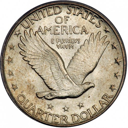 25 cent Reverse Image minted in UNITED STATES in 1918 (Standing Liberty - Type II)  - The Coin Database