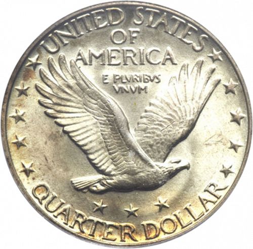 25 cent Reverse Image minted in UNITED STATES in 1918S (Standing Liberty - Type II)  - The Coin Database