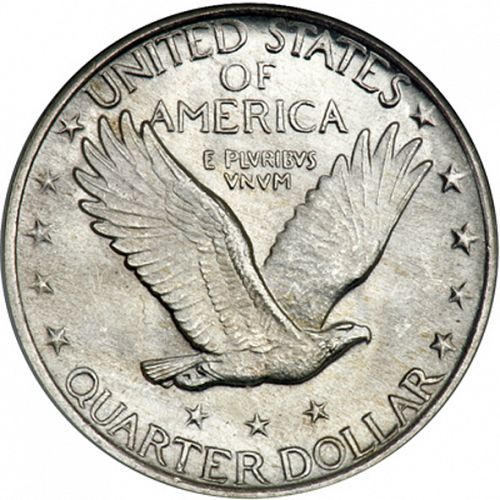 25 cent Reverse Image minted in UNITED STATES in 1919 (Standing Liberty - Type II)  - The Coin Database