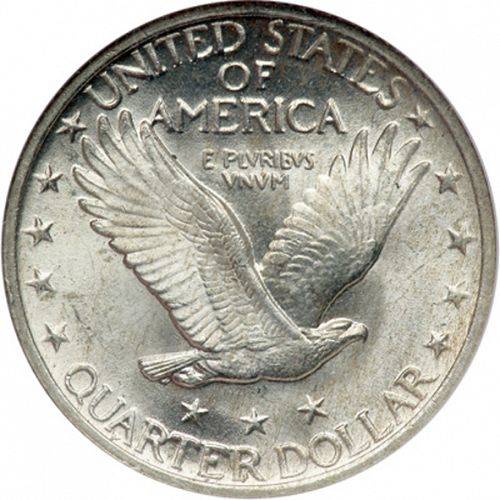 25 cent Reverse Image minted in UNITED STATES in 1920 (Standing Liberty - Type II)  - The Coin Database