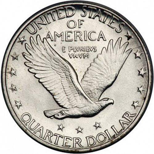 25 cent Reverse Image minted in UNITED STATES in 1920D (Standing Liberty - Type II)  - The Coin Database
