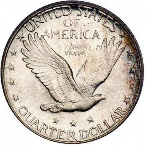 25 cent Reverse Image minted in UNITED STATES in 1920S (Standing Liberty - Type II)  - The Coin Database
