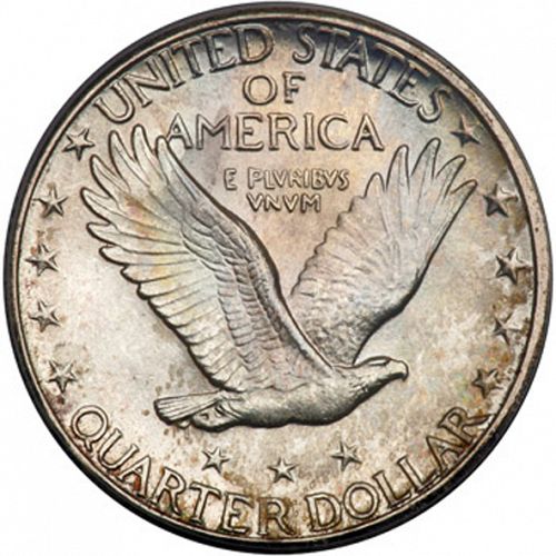 25 cent Reverse Image minted in UNITED STATES in 1924S (Standing Liberty - Type II)  - The Coin Database