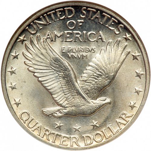 25 cent Reverse Image minted in UNITED STATES in 1927S (Standing Liberty - Type II)  - The Coin Database