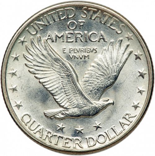 25 cent Reverse Image minted in UNITED STATES in 1929D (Standing Liberty - Type II)  - The Coin Database