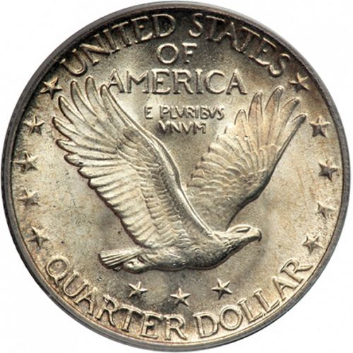 25 cent Reverse Image minted in UNITED STATES in 1930 (Standing Liberty - Type II)  - The Coin Database