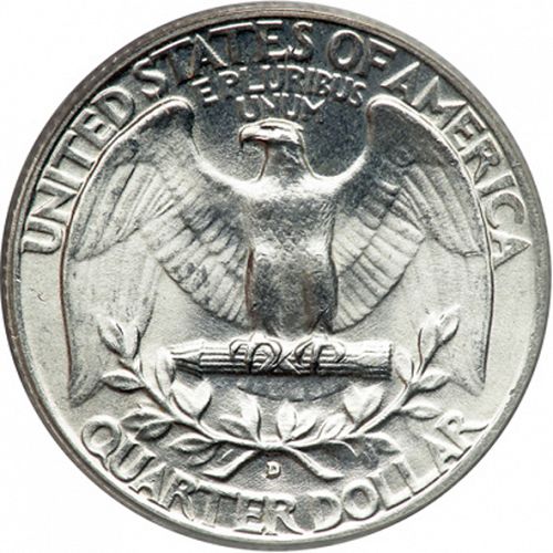 25 cent Reverse Image minted in UNITED STATES in 1935D (Washington)  - The Coin Database