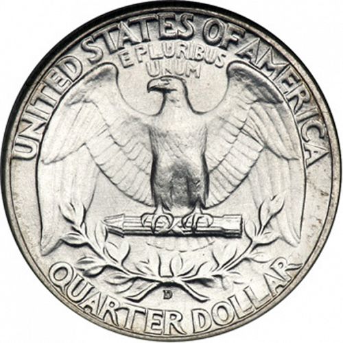 25 cent Reverse Image minted in UNITED STATES in 1937D (Washington)  - The Coin Database