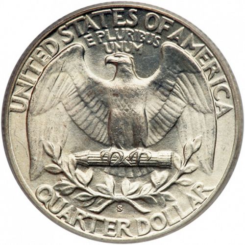 25 cent Reverse Image minted in UNITED STATES in 1938S (Washington)  - The Coin Database