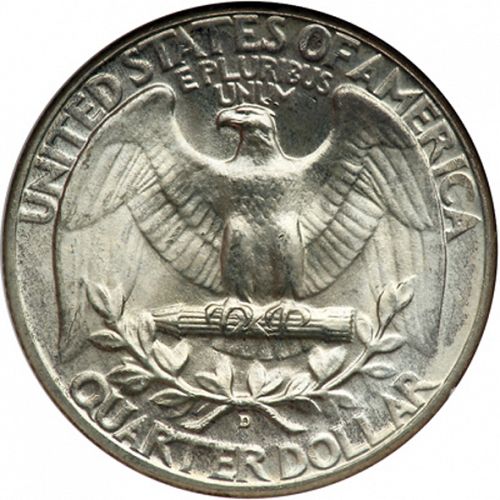 25 cent Reverse Image minted in UNITED STATES in 1939D (Washington)  - The Coin Database