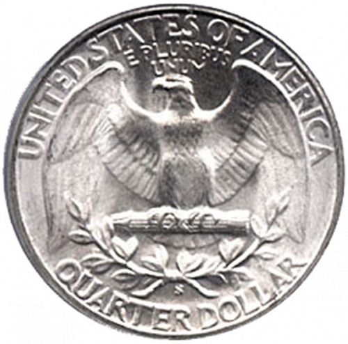 25 cent Reverse Image minted in UNITED STATES in 1945S (Washington)  - The Coin Database