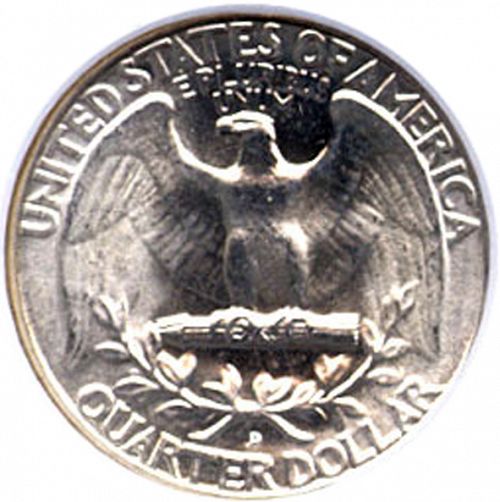 25 cent Reverse Image minted in UNITED STATES in 1949D (Washington)  - The Coin Database