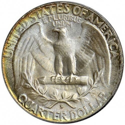 25 cent Reverse Image minted in UNITED STATES in 1952S (Washington)  - The Coin Database