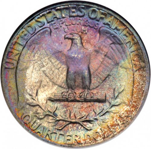 25 cent Reverse Image minted in UNITED STATES in 1954 (Washington)  - The Coin Database