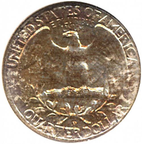 25 cent Reverse Image minted in UNITED STATES in 1954D (Washington)  - The Coin Database