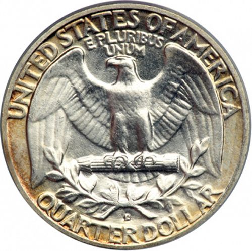 25 cent Reverse Image minted in UNITED STATES in 1956D (Washington)  - The Coin Database