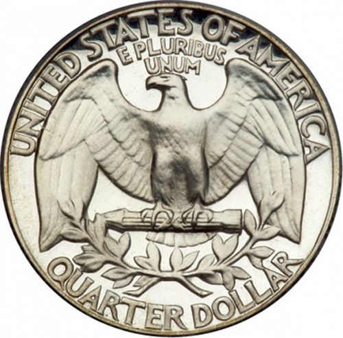 25 cent Reverse Image minted in UNITED STATES in 1957 (Washington)  - The Coin Database