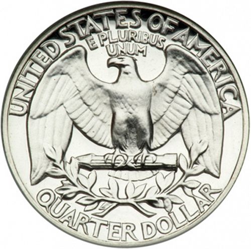 25 cent Reverse Image minted in UNITED STATES in 1958 (Washington)  - The Coin Database