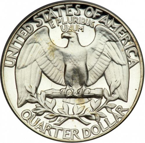 25 cent Reverse Image minted in UNITED STATES in 1961 (Washington)  - The Coin Database