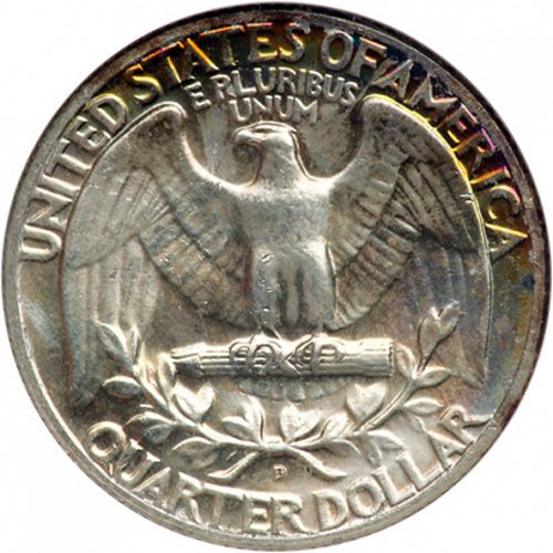25 cent Reverse Image minted in UNITED STATES in 1964D (Washington)  - The Coin Database