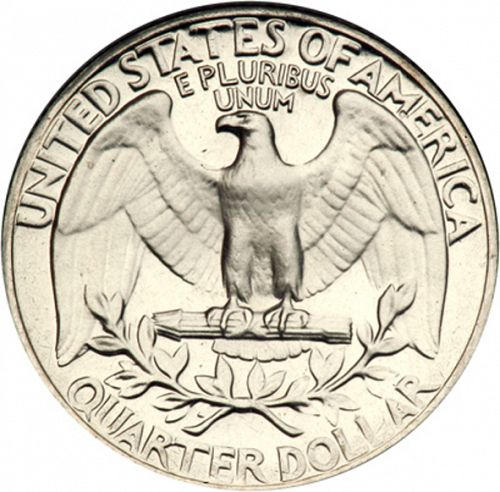 25 cent Reverse Image minted in UNITED STATES in 1966 (Washington)  - The Coin Database